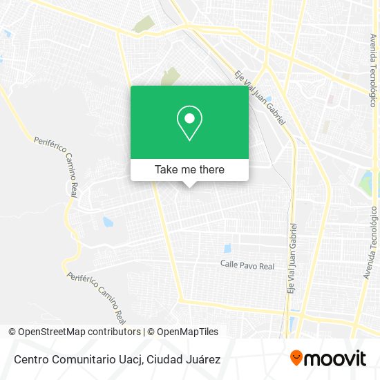 Mapa de Centro Comunitario Uacj
