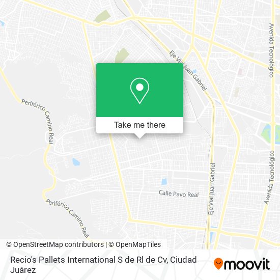 Recio's Pallets International S de Rl de Cv map