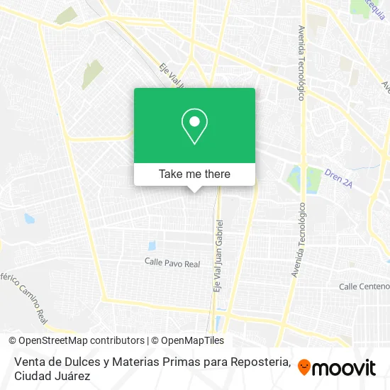 Mapa de Venta de Dulces y Materias Primas para Reposteria