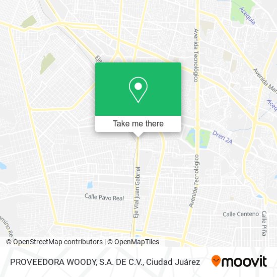 PROVEEDORA WOODY, S.A. DE C.V. map