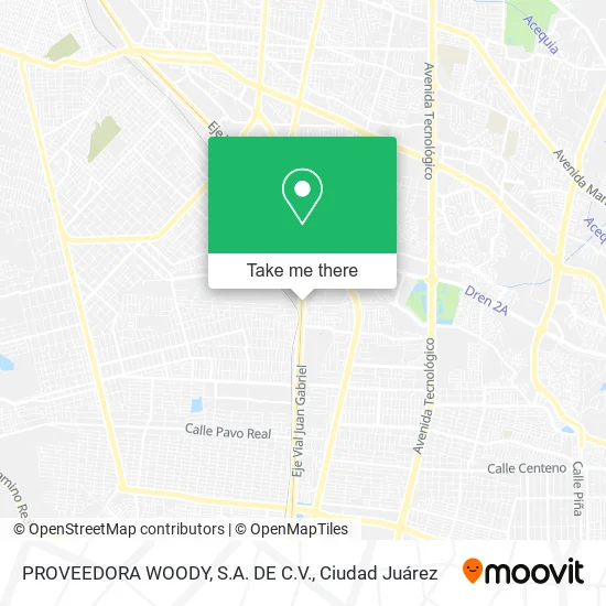 Mapa de PROVEEDORA WOODY, S.A. DE C.V.