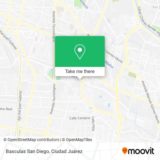 Basculas San Diego map