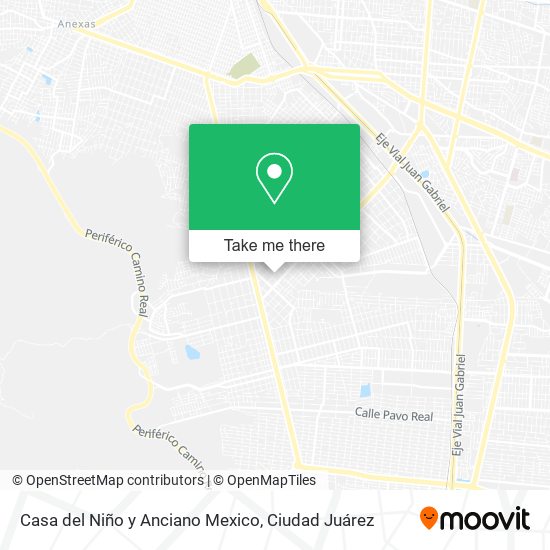 Casa del Niño y Anciano Mexico map
