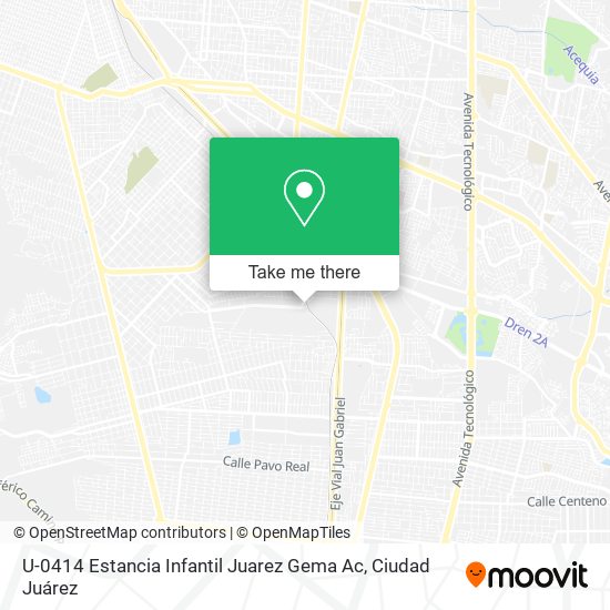 Mapa de U-0414 Estancia Infantil Juarez Gema Ac