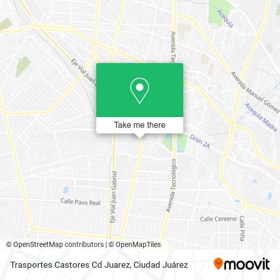 Mapa de Trasportes Castores Cd Juarez