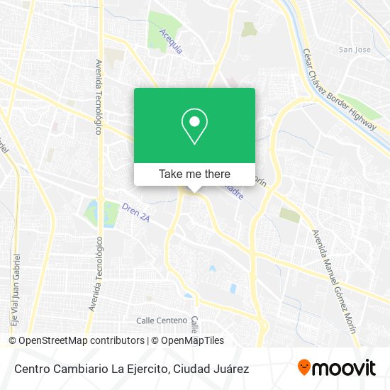 Mapa de Centro Cambiario La Ejercito
