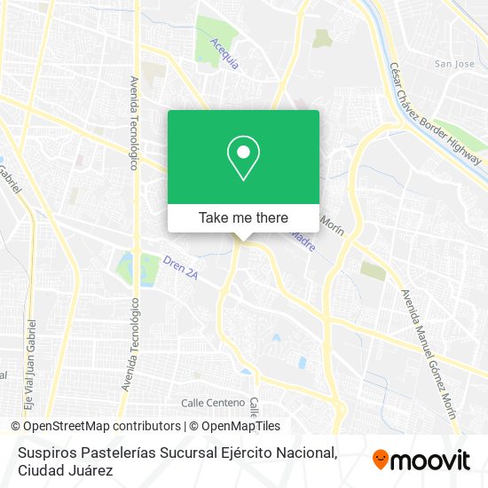 Suspiros Pastelerías Sucursal Ejército Nacional map