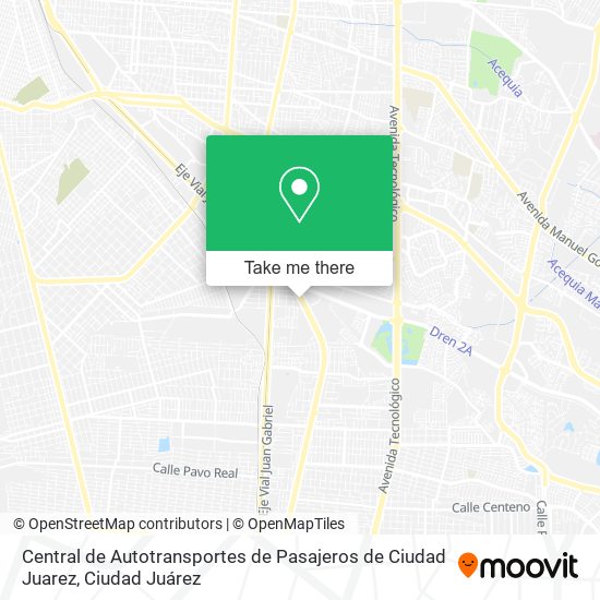 Central de Autotransportes de Pasajeros de Ciudad Juarez map