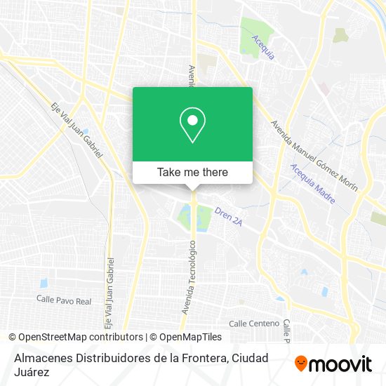 Almacenes Distribuidores de la Frontera map