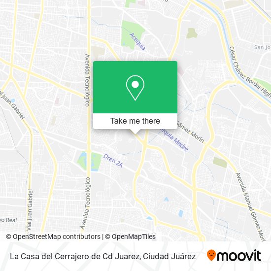 Mapa de La Casa del Cerrajero de Cd Juarez