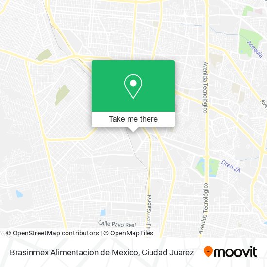 Brasinmex Alimentacion de Mexico map