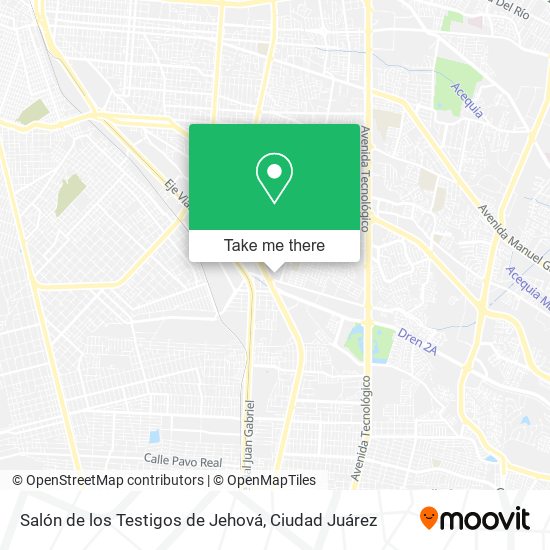 Mapa de Salón de los Testigos de Jehová
