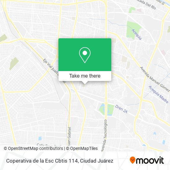 Mapa de Coperativa de la Esc Cbtis 114