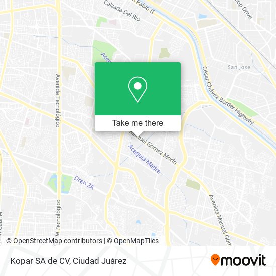 Kopar SA de CV map