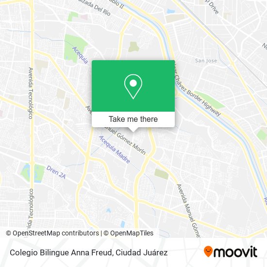Mapa de Colegio Bilingue Anna Freud