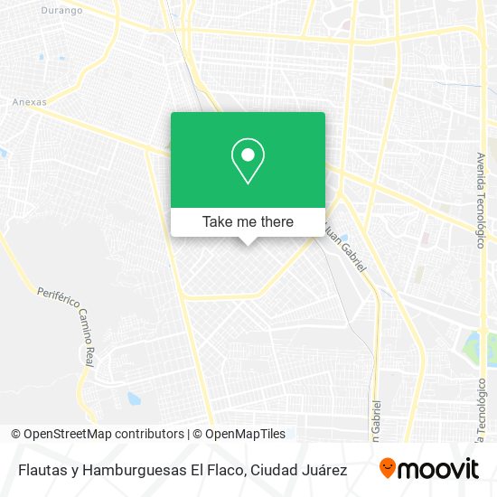 Flautas y Hamburguesas El Flaco map