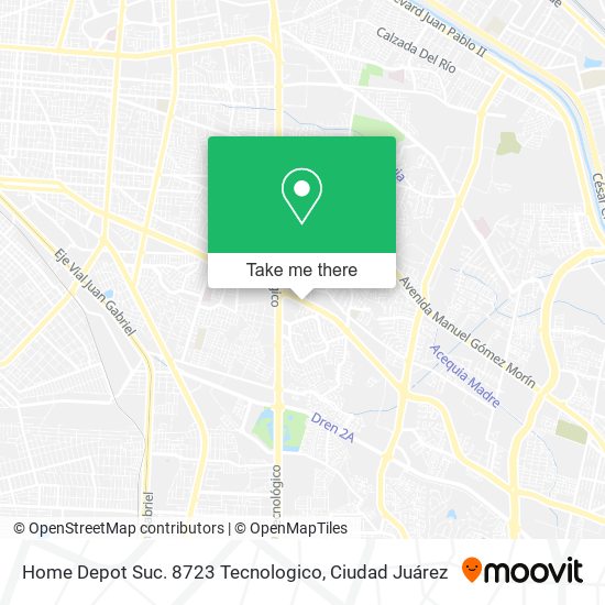 Mapa de Home Depot Suc. 8723 Tecnologico