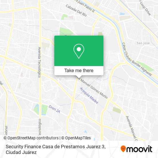 Security Finance Casa de Prestamos Juarez 3 map