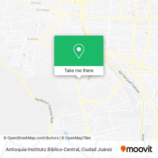 Antioquia-Instituto Biblico-Central map