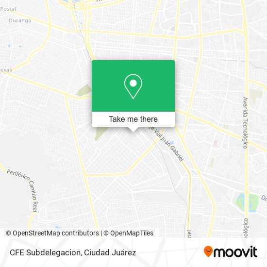 Mapa de CFE Subdelegacion