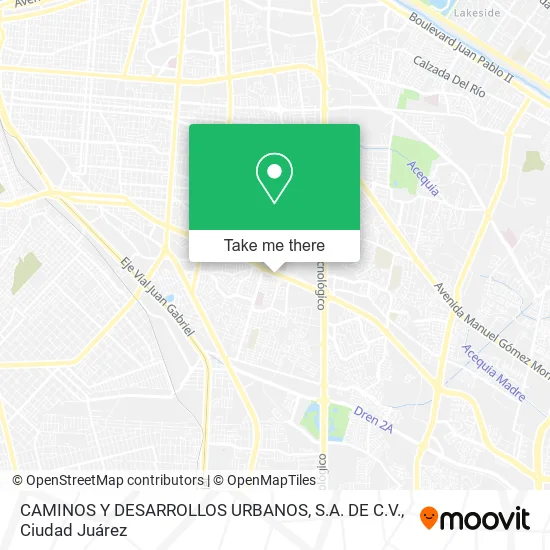 CAMINOS Y DESARROLLOS URBANOS, S.A. DE C.V. map