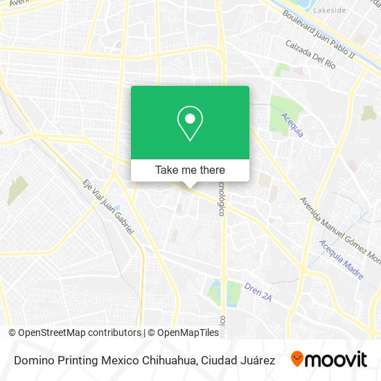 Mapa de Domino Printing Mexico Chihuahua