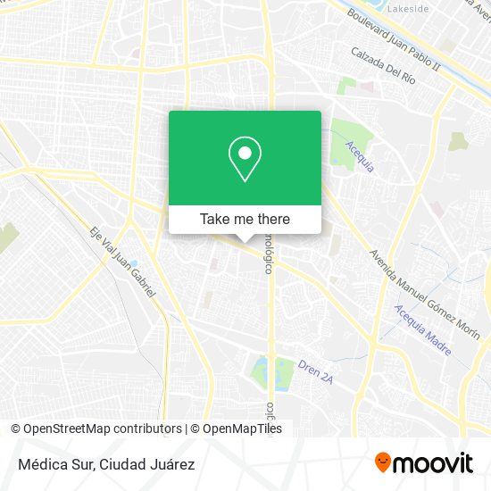 Médica Sur map