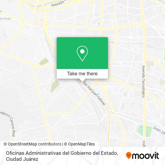 Mapa de Oficinas Administrativas del Gobierno del Estado
