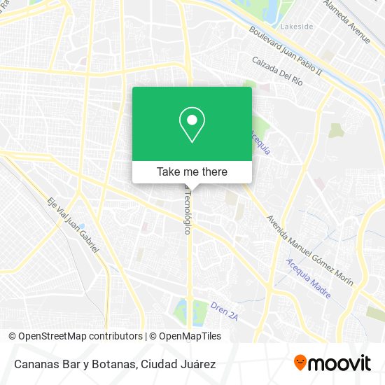 Cananas Bar y Botanas map
