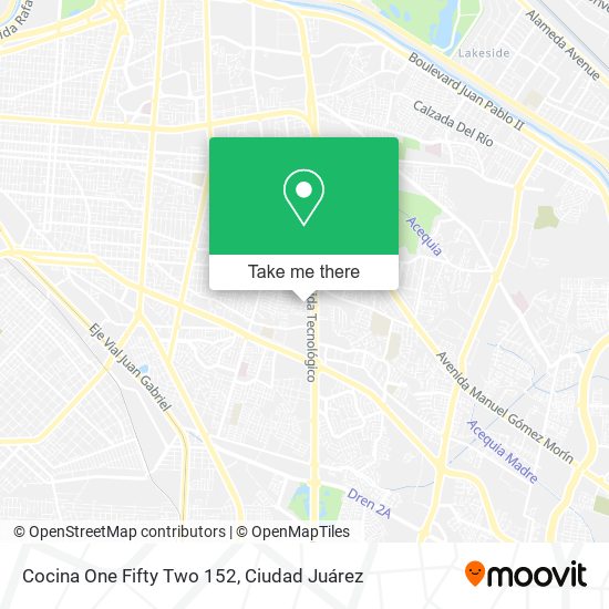 Cocina One Fifty Two 152 map