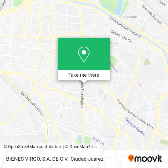 BIENES VIRGO, S.A. DE C.V. map