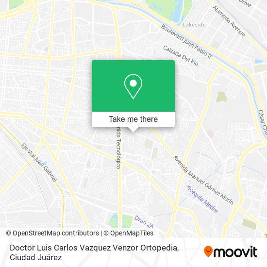 Mapa de Doctor Luis Carlos Vazquez Venzor Ortopedia