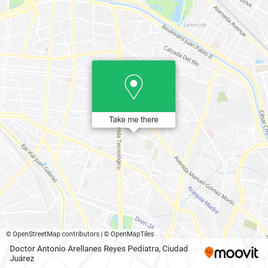 Doctor Antonio Arellanes Reyes Pediatra map