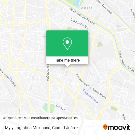 Myly Logistics Mexicana map
