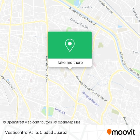 Vesticentro Valle map