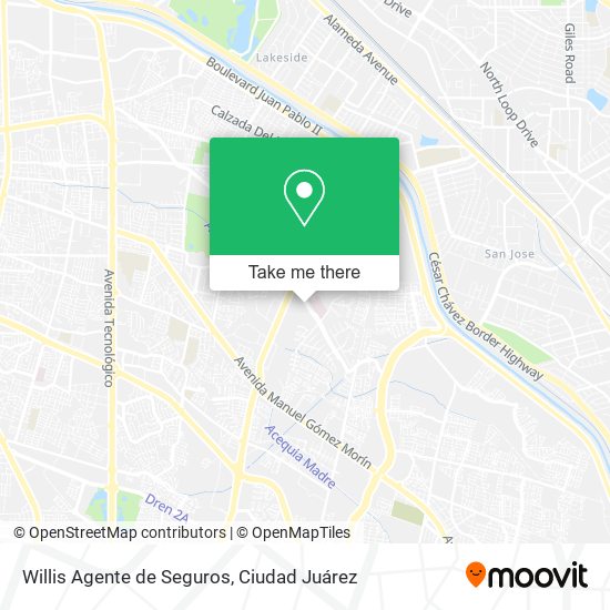 Mapa de Willis Agente de Seguros