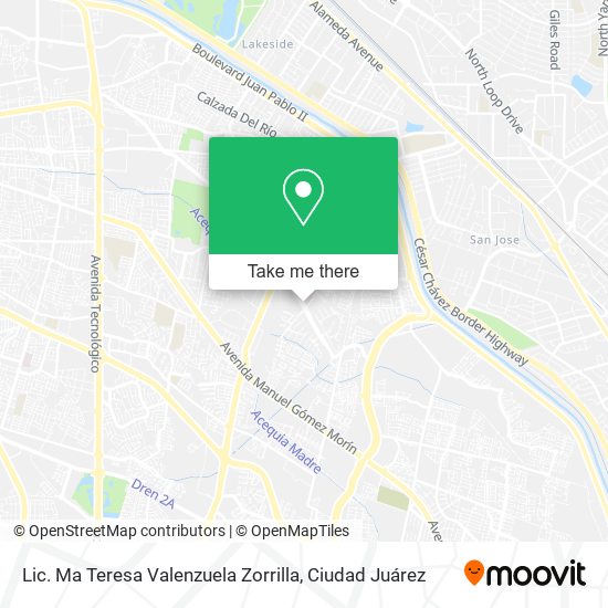 Mapa de Lic. Ma Teresa Valenzuela Zorrilla