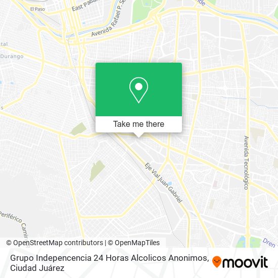 Grupo Indepencencia 24 Horas Alcolicos Anonimos map