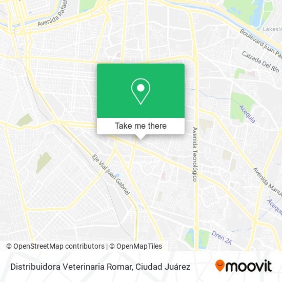 Mapa de Distribuidora Veterinaria Romar