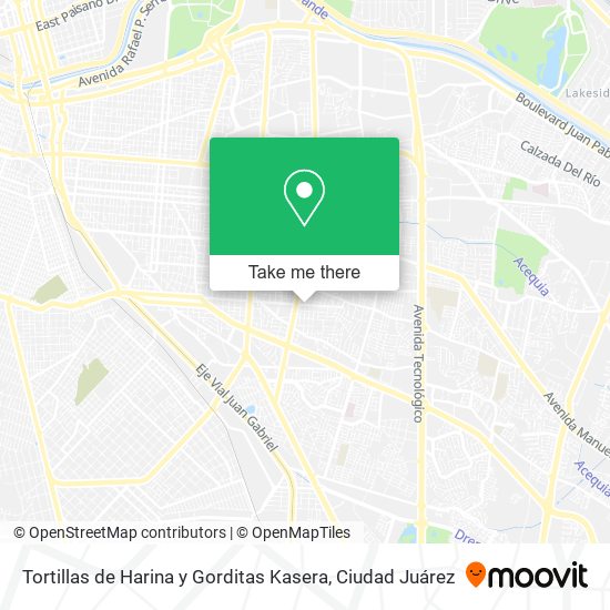 Mapa de Tortillas de Harina y Gorditas Kasera