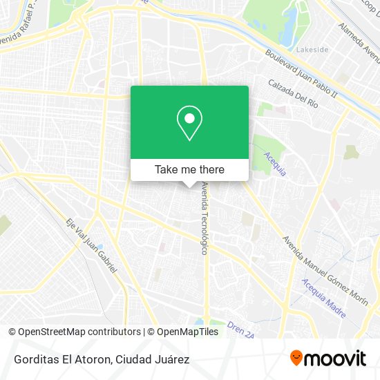 Gorditas El Atoron map