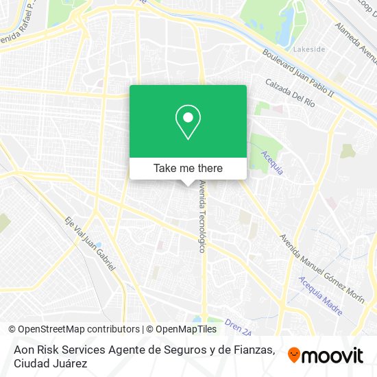 Aon Risk Services Agente de Seguros y de Fianzas map