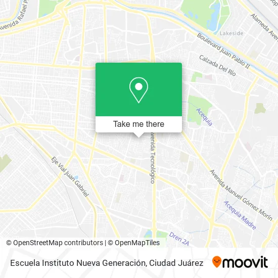 Mapa de Escuela Instituto Nueva Generación