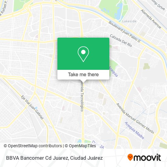 BBVA Bancomer Cd Juarez map