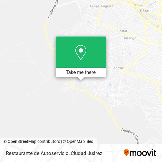 Mapa de Restaurante de Autoservicio