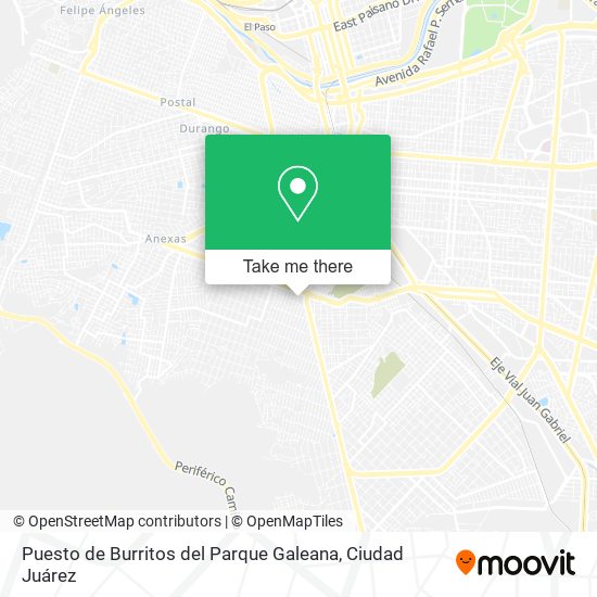 Puesto de Burritos del Parque Galeana map