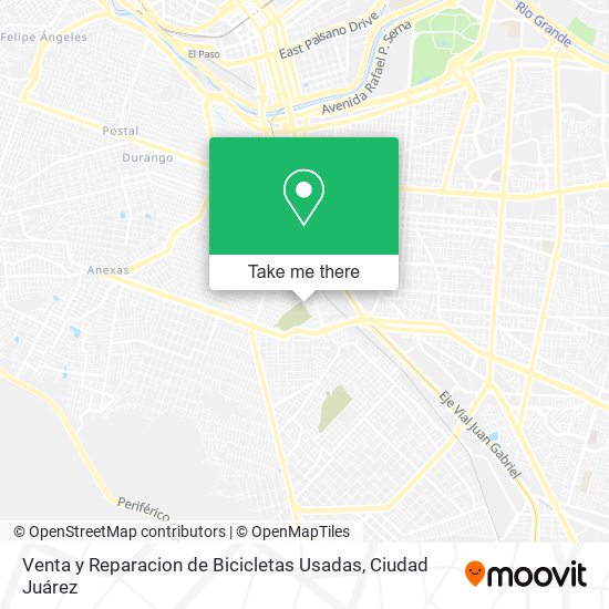 Mapa de Venta y Reparacion de Bicicletas Usadas