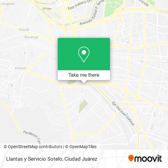 Llantas y Servicio Sotelo map