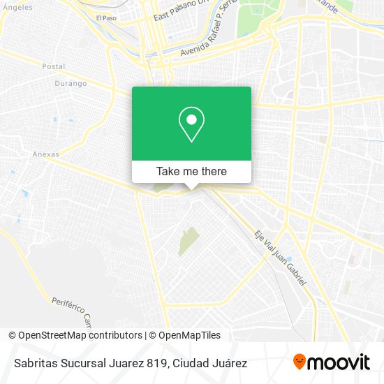 Sabritas Sucursal Juarez 819 map