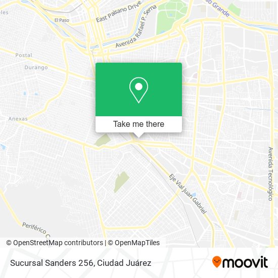 Mapa de Sucursal Sanders 256